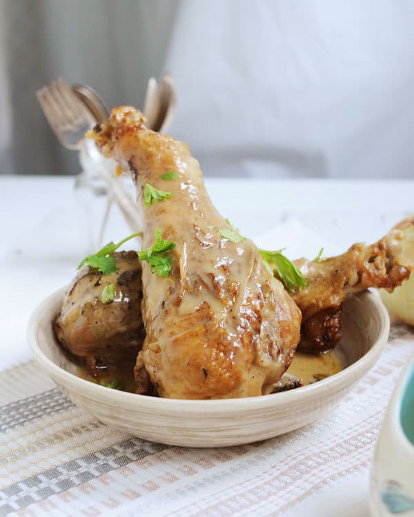 Slow Cooker Braised Turke Legs