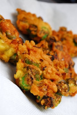 Fried okra patties