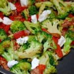 Broccoli and Red Peppers with Goat Cheese