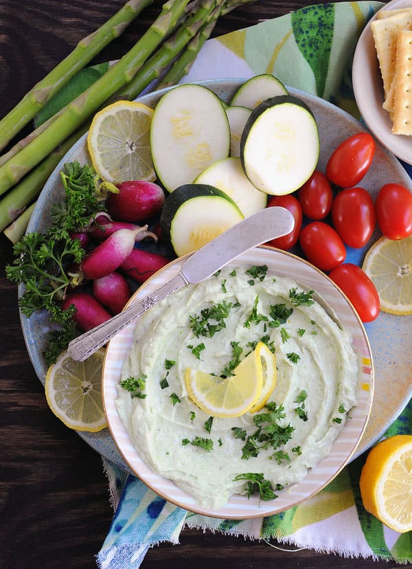 Lemon Asparagus Cheese Spread Dip