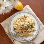 Salmon and Asparagus Pasta with Walnuts