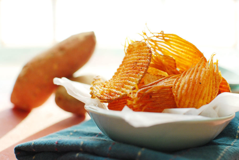 Homemade Ruffles BBQ Potato Chips