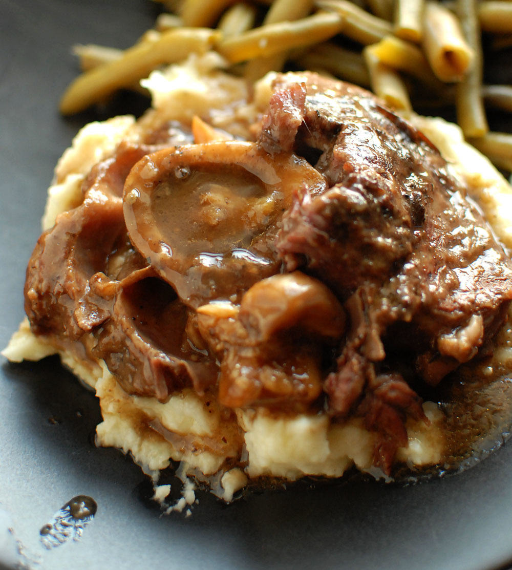 Garlic and Red wine Braised Beef Shanks