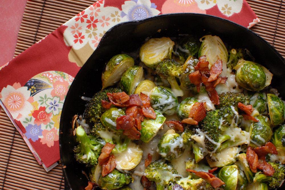 Roasted Broccoli and Brussels Sprouts