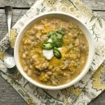 Pork and White Bean Chili in a bowl