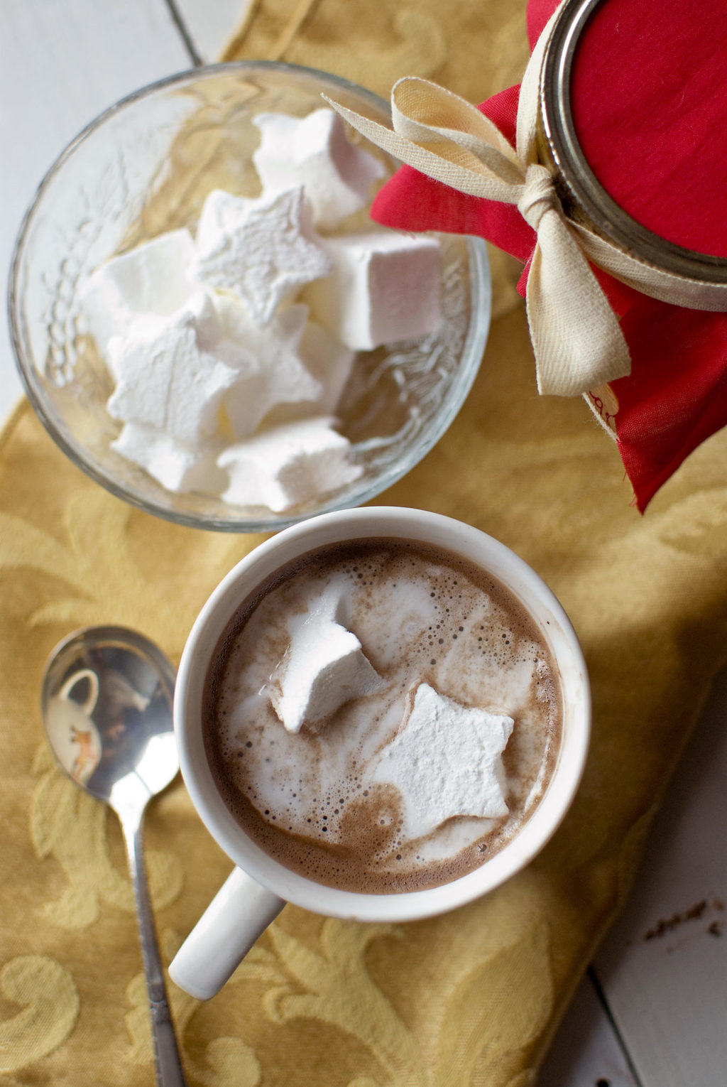 Hot cocoa mix and Peppermint marshmallows