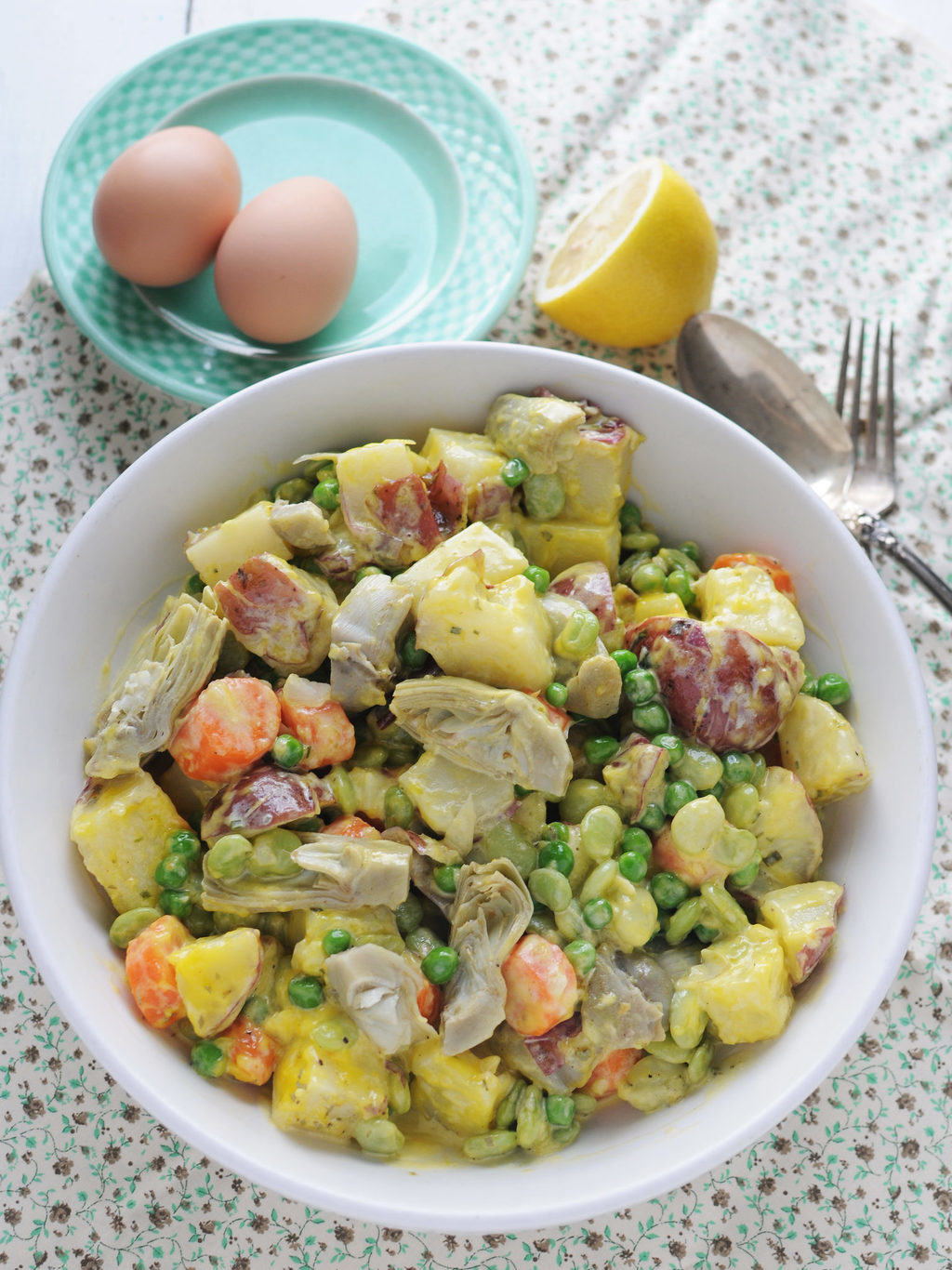 Spring Potato Salad with Homemade Mayo