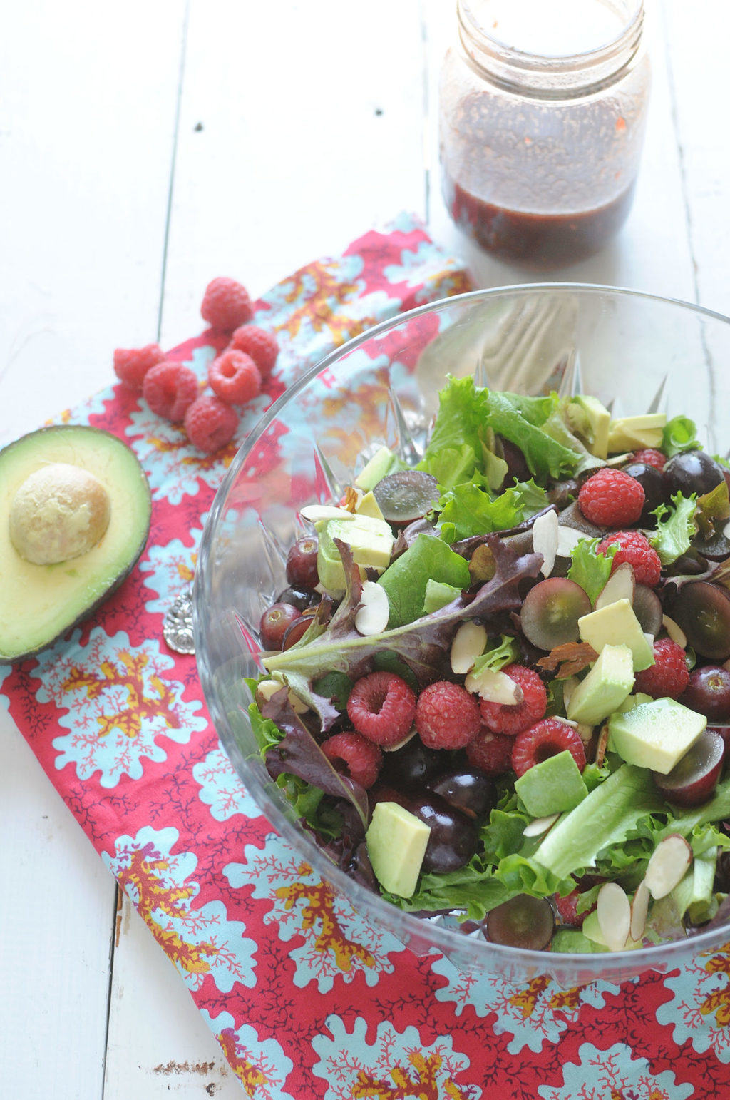 Raspberry Salad with Raspberry Vinaigrette