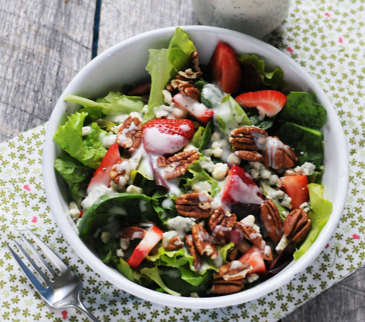 Strawberry Salad with Creamy Poppy Seed Dressing