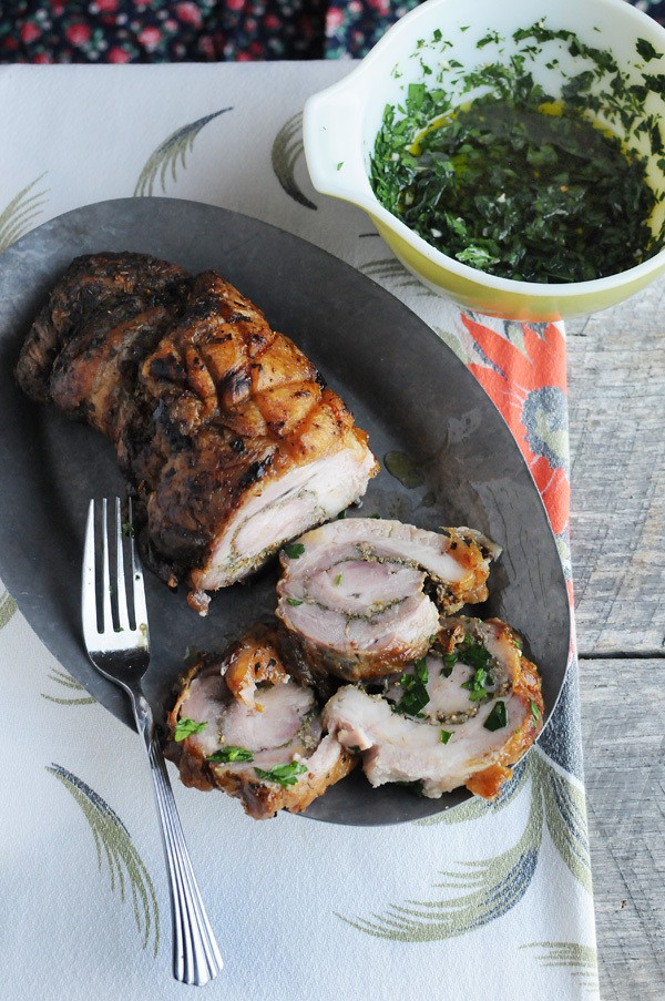 Porchetta Roll with Chimichurri Sauce
