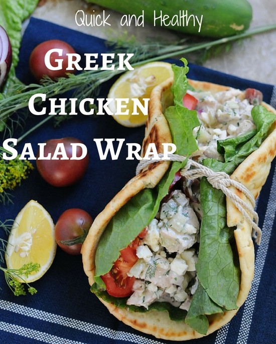 Healthy Greek Chicken Salad Wrap