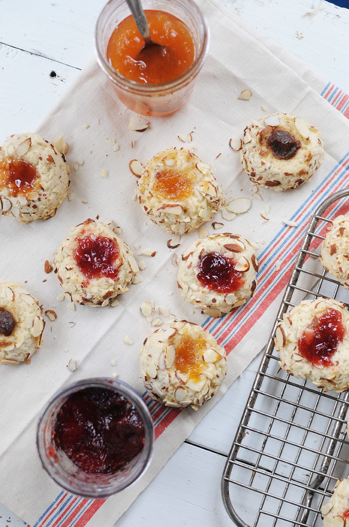 Almond & Jam Thumbprint Cookies