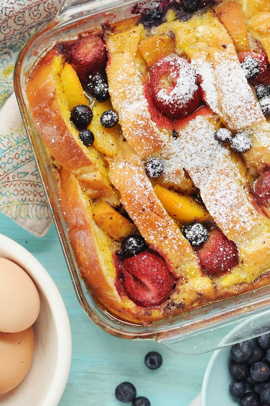 Overnight Fruity French Toast Casserole