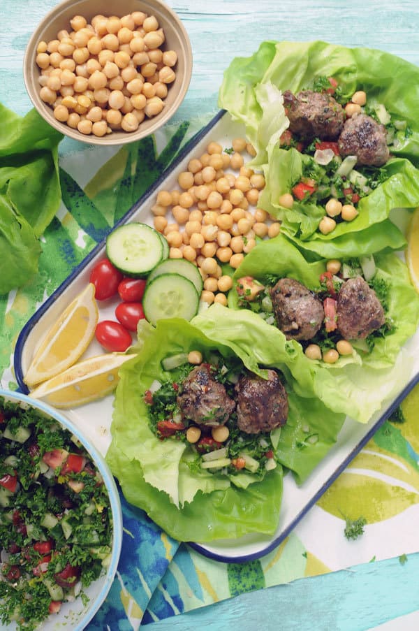 Moroccan Meatball Lettuce Wraps