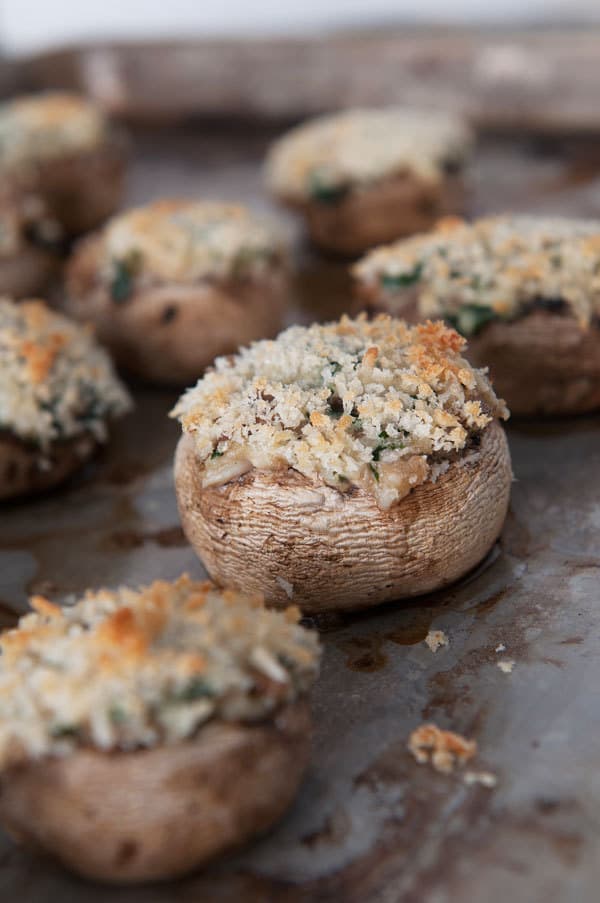 Spinach and Crab Stuffed Mushrooms