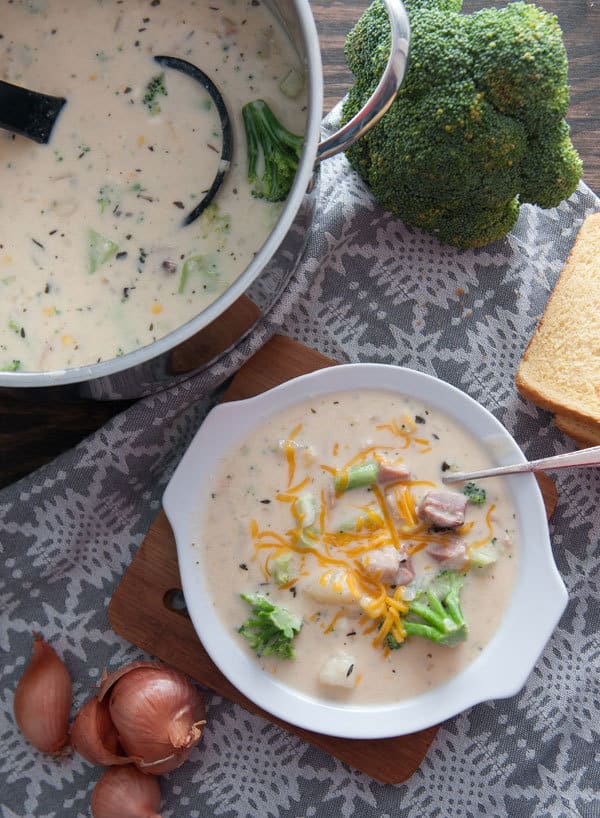 Ham Broccoli and Potato Chowder