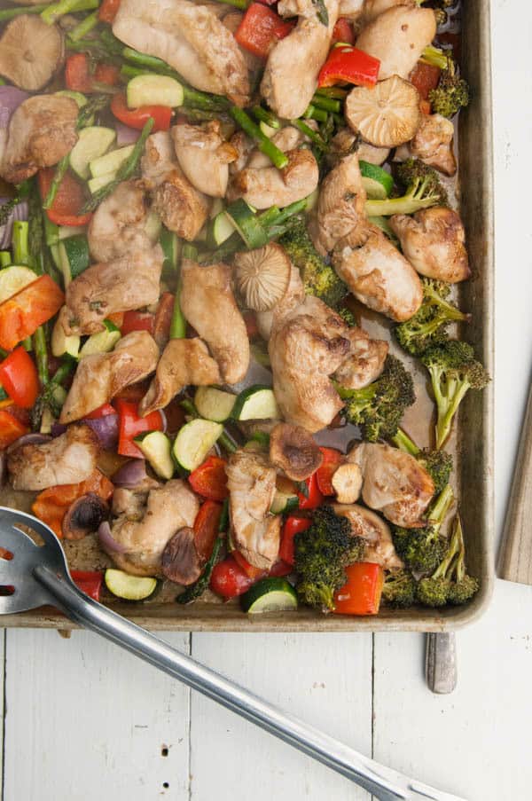 Easy Sheet Pan Chicken and Veggies Stir Fry