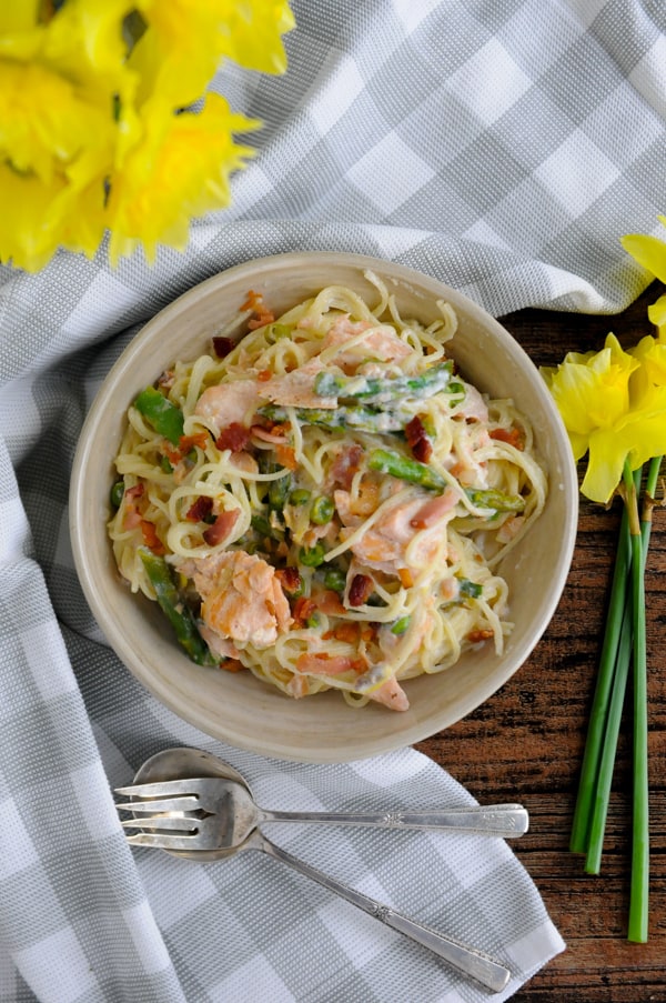 Salmon Pasta Primavera