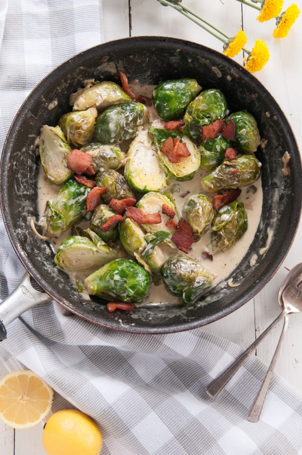 Brussels in lemon cream sauce