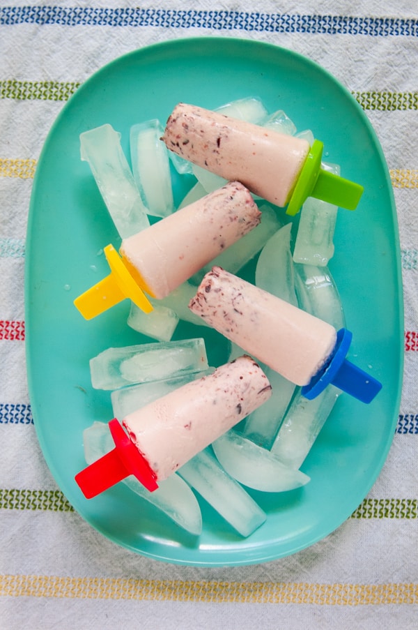 Keto Cherry CHeesecake Popsicles