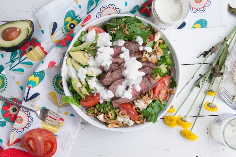 lack and Blue Steak Salad