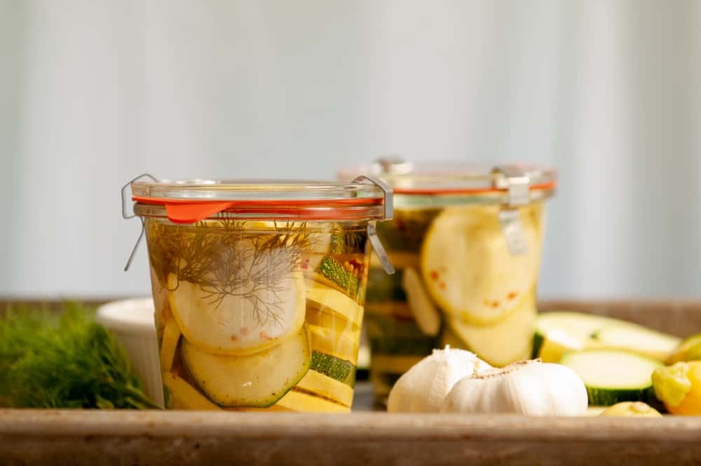 Spicy Zucchini Refrigerator Pickles