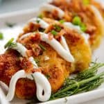 Easy Leftover Mashed Potato Cakes horizontAL