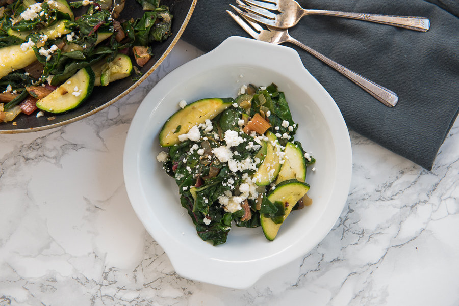 Sauteed Swiss Chard and Zucchini