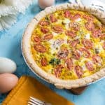 Bacon Spinach Quiche with Tomatoes