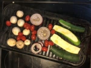 Grill veggies on a grill pan