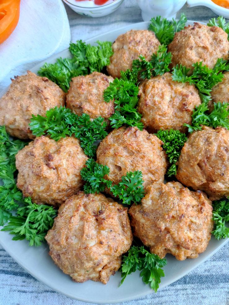 Best Air Fryer Chicken Meatballs - Easy Dinner Recipe - Appetizers