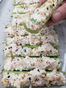 Keto Crab Celery Sticks - Low Carb Gluten Free Appetizers