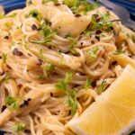 One Pot Lemon Garlic Pasta - Easy Angel Hair Pasta Dinner Recipe